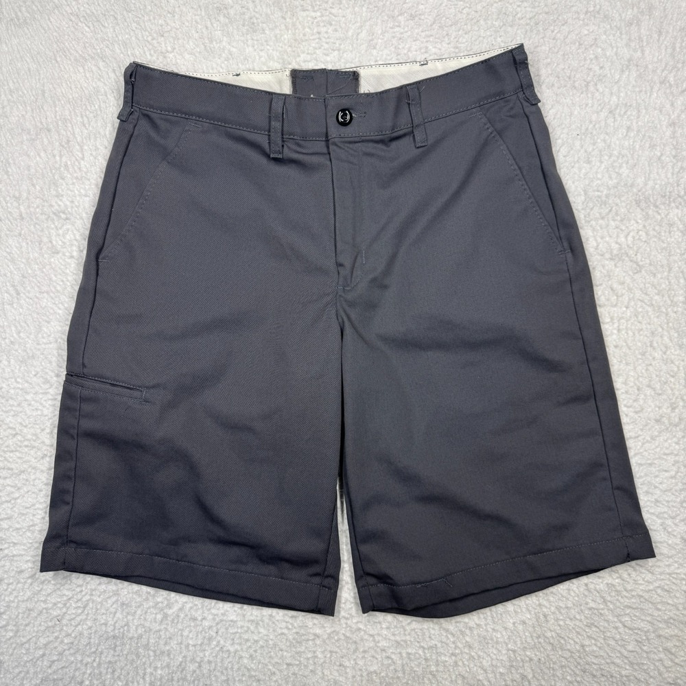 Red Kap Gray Uniform Work Utility Shorts Men's Size 34 10.5" Inseam